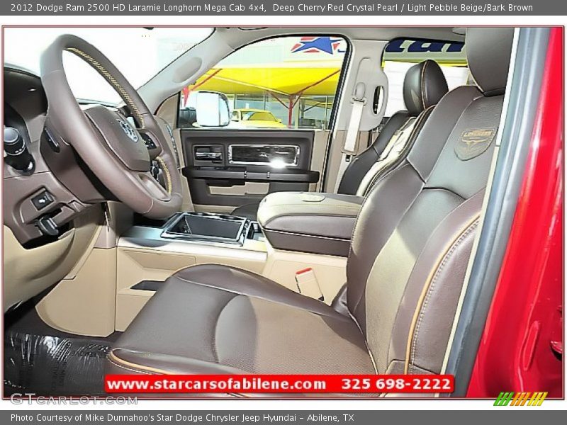 Deep Cherry Red Crystal Pearl / Light Pebble Beige/Bark Brown 2012 Dodge Ram 2500 HD Laramie Longhorn Mega Cab 4x4