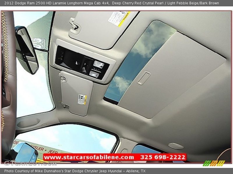 Deep Cherry Red Crystal Pearl / Light Pebble Beige/Bark Brown 2012 Dodge Ram 2500 HD Laramie Longhorn Mega Cab 4x4