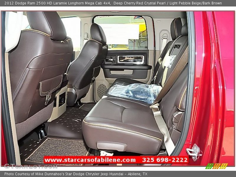 Deep Cherry Red Crystal Pearl / Light Pebble Beige/Bark Brown 2012 Dodge Ram 2500 HD Laramie Longhorn Mega Cab 4x4