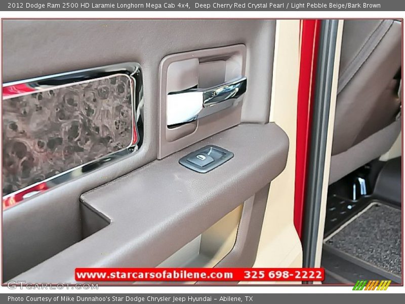 Deep Cherry Red Crystal Pearl / Light Pebble Beige/Bark Brown 2012 Dodge Ram 2500 HD Laramie Longhorn Mega Cab 4x4