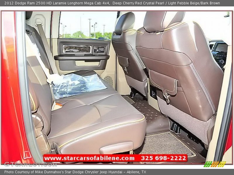 Deep Cherry Red Crystal Pearl / Light Pebble Beige/Bark Brown 2012 Dodge Ram 2500 HD Laramie Longhorn Mega Cab 4x4