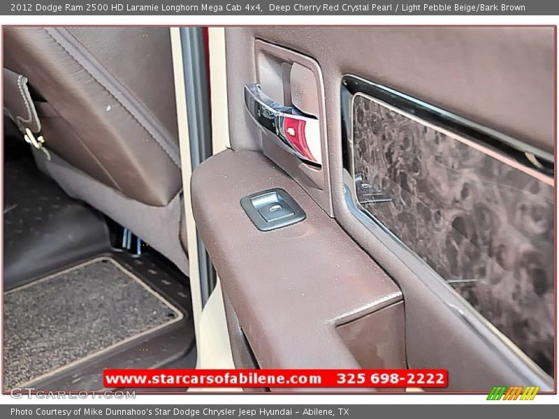 Deep Cherry Red Crystal Pearl / Light Pebble Beige/Bark Brown 2012 Dodge Ram 2500 HD Laramie Longhorn Mega Cab 4x4