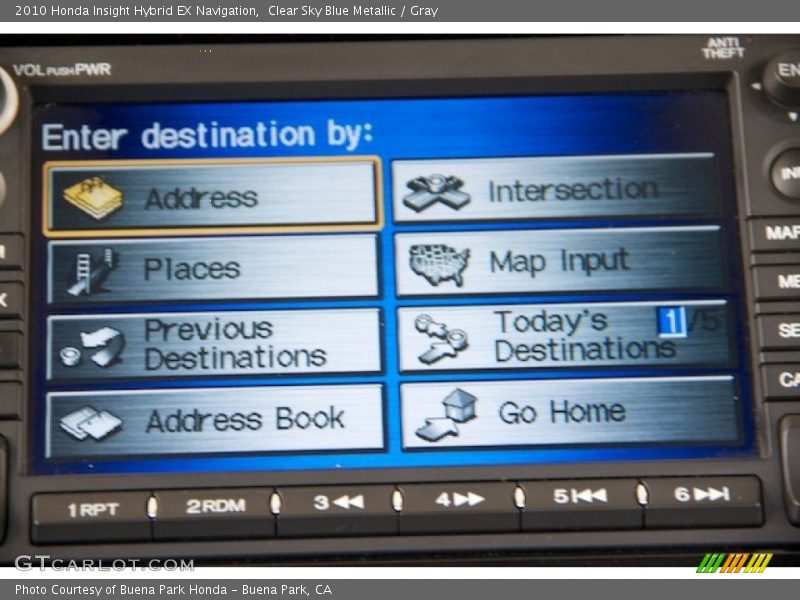 Clear Sky Blue Metallic / Gray 2010 Honda Insight Hybrid EX Navigation