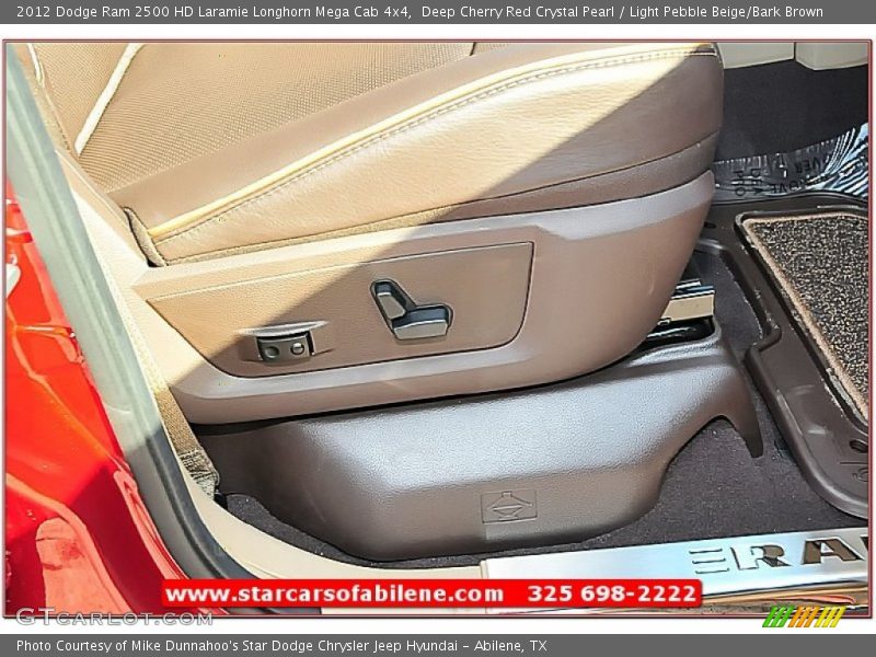 Deep Cherry Red Crystal Pearl / Light Pebble Beige/Bark Brown 2012 Dodge Ram 2500 HD Laramie Longhorn Mega Cab 4x4