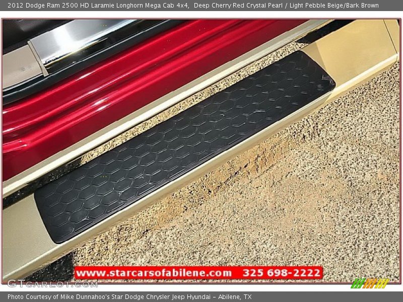 Deep Cherry Red Crystal Pearl / Light Pebble Beige/Bark Brown 2012 Dodge Ram 2500 HD Laramie Longhorn Mega Cab 4x4