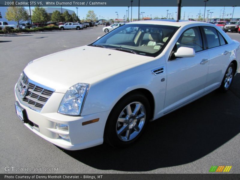 White Diamond Tricoat / Cashmere 2008 Cadillac STS V6