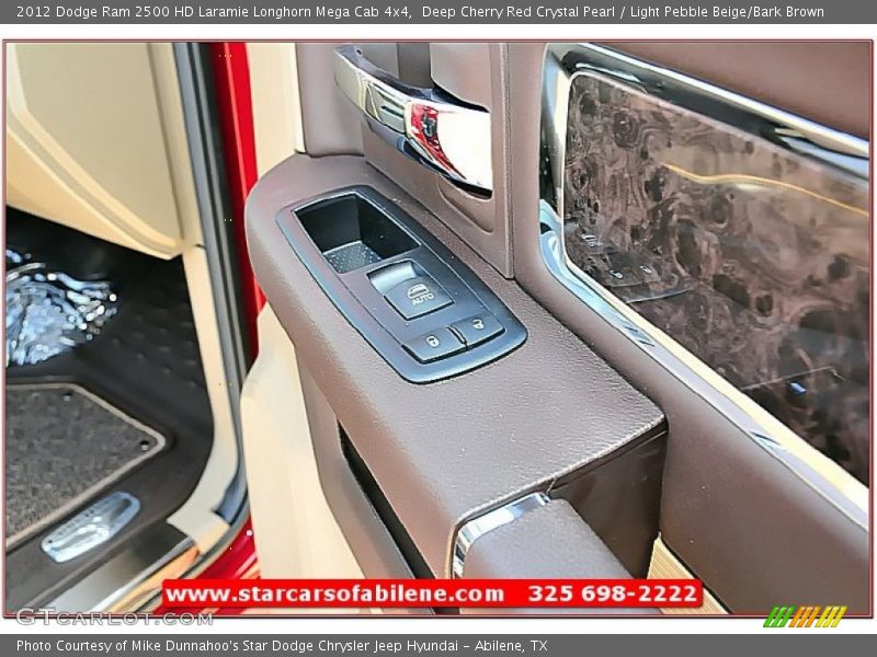 Deep Cherry Red Crystal Pearl / Light Pebble Beige/Bark Brown 2012 Dodge Ram 2500 HD Laramie Longhorn Mega Cab 4x4
