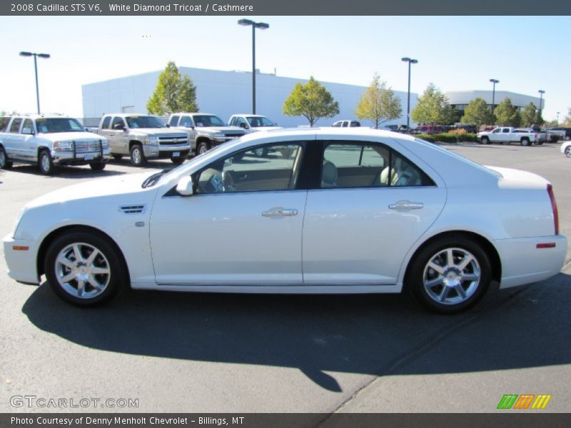 White Diamond Tricoat / Cashmere 2008 Cadillac STS V6