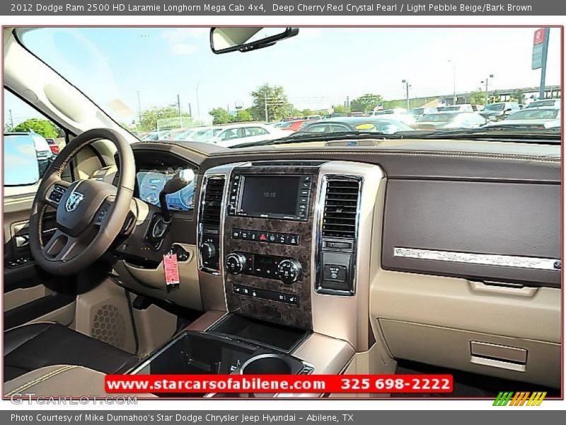 Deep Cherry Red Crystal Pearl / Light Pebble Beige/Bark Brown 2012 Dodge Ram 2500 HD Laramie Longhorn Mega Cab 4x4
