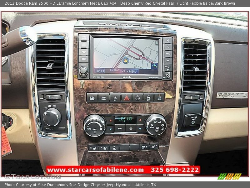 Deep Cherry Red Crystal Pearl / Light Pebble Beige/Bark Brown 2012 Dodge Ram 2500 HD Laramie Longhorn Mega Cab 4x4