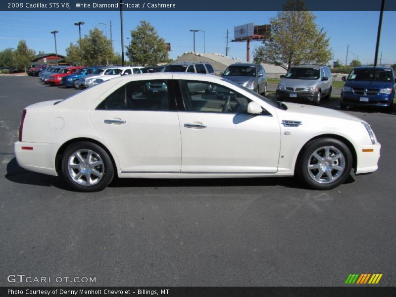 White Diamond Tricoat / Cashmere 2008 Cadillac STS V6