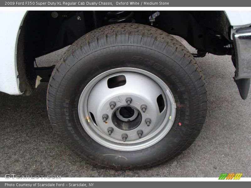 Oxford White / Medium Stone 2009 Ford F350 Super Duty XL Regular Cab Dually Chassis