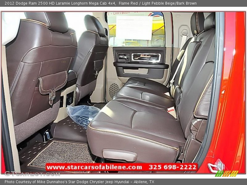 Flame Red / Light Pebble Beige/Bark Brown 2012 Dodge Ram 2500 HD Laramie Longhorn Mega Cab 4x4