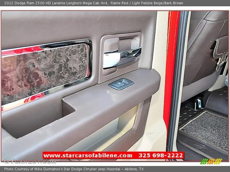Flame Red / Light Pebble Beige/Bark Brown 2012 Dodge Ram 2500 HD Laramie Longhorn Mega Cab 4x4