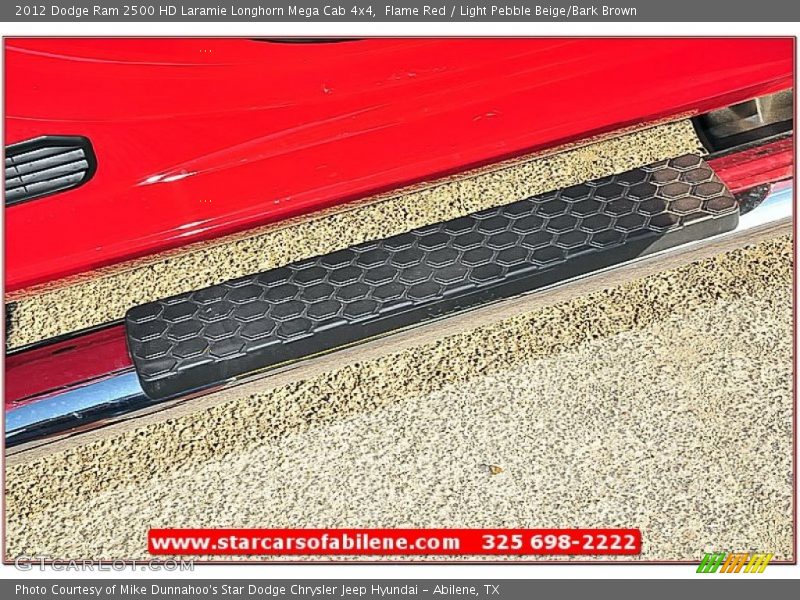 Flame Red / Light Pebble Beige/Bark Brown 2012 Dodge Ram 2500 HD Laramie Longhorn Mega Cab 4x4