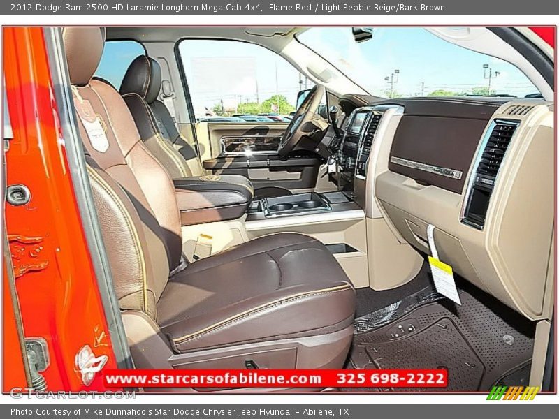 Flame Red / Light Pebble Beige/Bark Brown 2012 Dodge Ram 2500 HD Laramie Longhorn Mega Cab 4x4