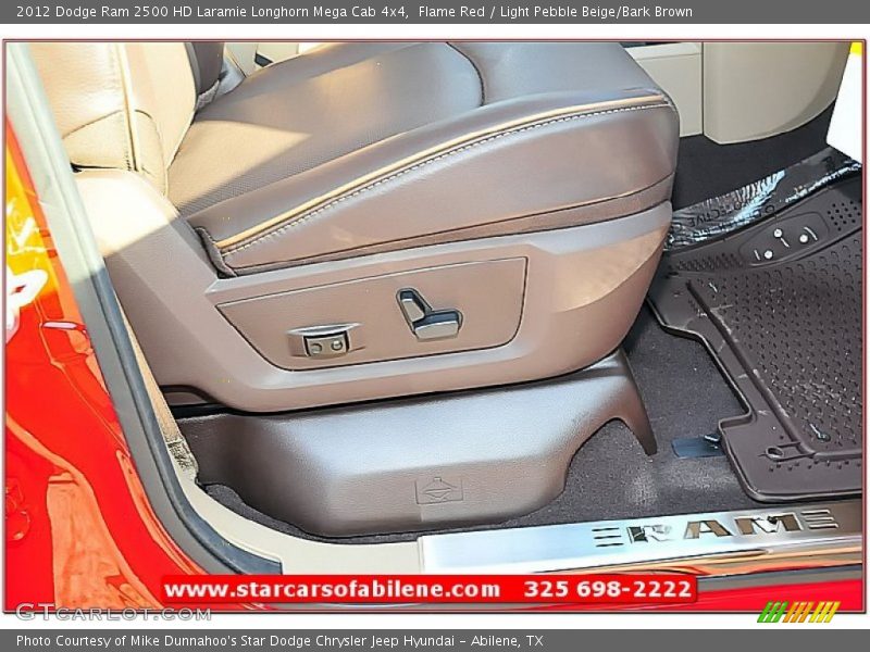 Flame Red / Light Pebble Beige/Bark Brown 2012 Dodge Ram 2500 HD Laramie Longhorn Mega Cab 4x4