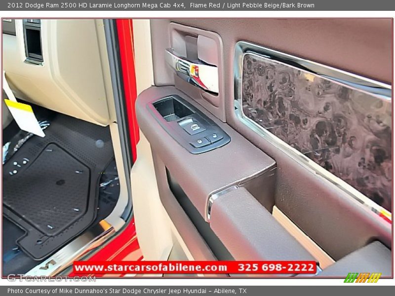 Flame Red / Light Pebble Beige/Bark Brown 2012 Dodge Ram 2500 HD Laramie Longhorn Mega Cab 4x4