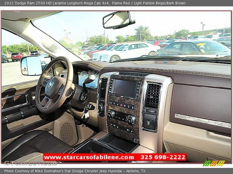 Flame Red / Light Pebble Beige/Bark Brown 2012 Dodge Ram 2500 HD Laramie Longhorn Mega Cab 4x4