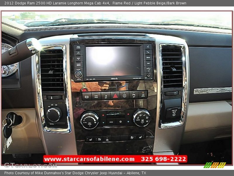 Flame Red / Light Pebble Beige/Bark Brown 2012 Dodge Ram 2500 HD Laramie Longhorn Mega Cab 4x4