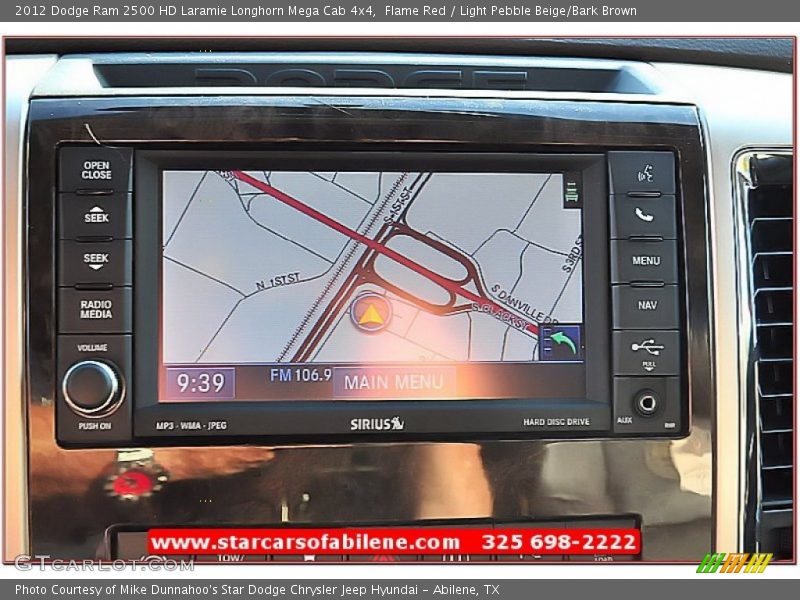 Flame Red / Light Pebble Beige/Bark Brown 2012 Dodge Ram 2500 HD Laramie Longhorn Mega Cab 4x4