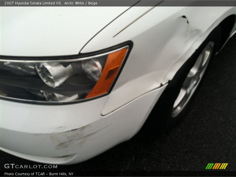 Arctic White / Beige 2007 Hyundai Sonata Limited V6