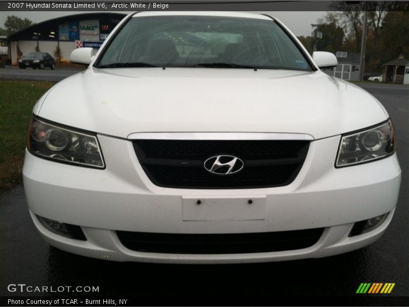 Arctic White / Beige 2007 Hyundai Sonata Limited V6