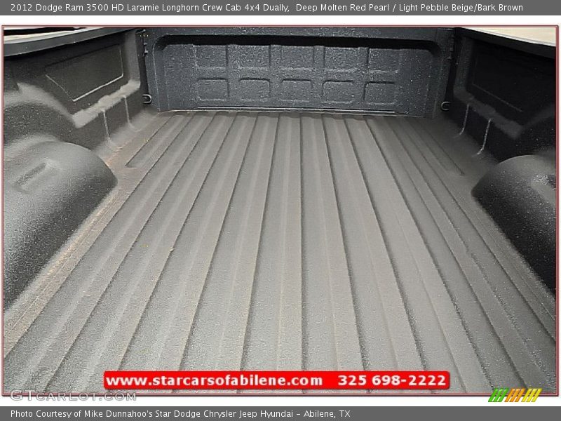 Deep Molten Red Pearl / Light Pebble Beige/Bark Brown 2012 Dodge Ram 3500 HD Laramie Longhorn Crew Cab 4x4 Dually