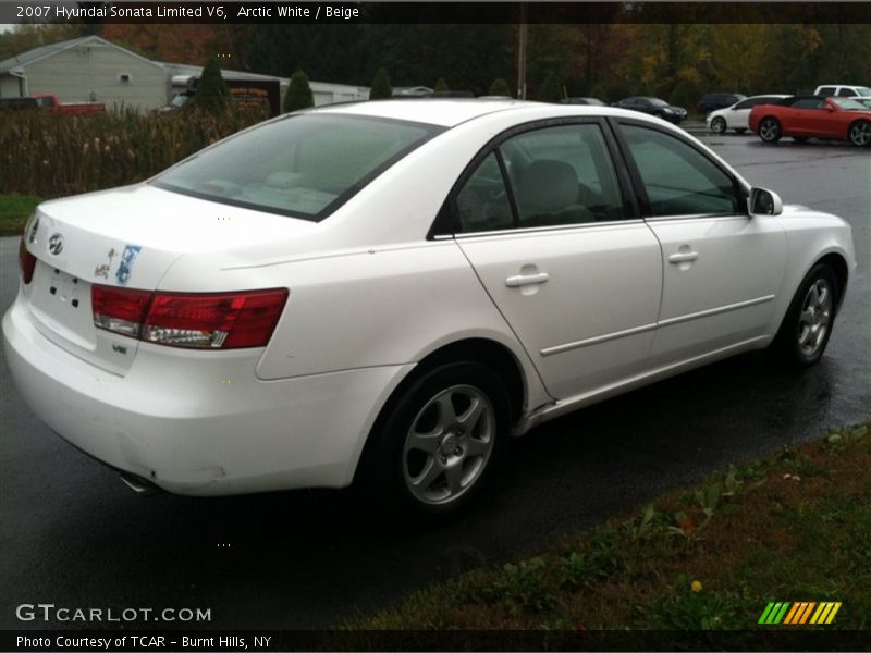 Arctic White / Beige 2007 Hyundai Sonata Limited V6