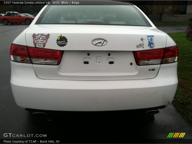 Arctic White / Beige 2007 Hyundai Sonata Limited V6