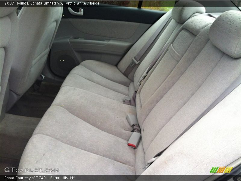Arctic White / Beige 2007 Hyundai Sonata Limited V6
