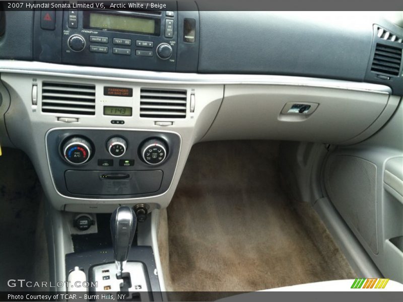 Arctic White / Beige 2007 Hyundai Sonata Limited V6