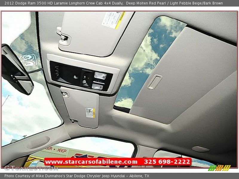 Deep Molten Red Pearl / Light Pebble Beige/Bark Brown 2012 Dodge Ram 3500 HD Laramie Longhorn Crew Cab 4x4 Dually