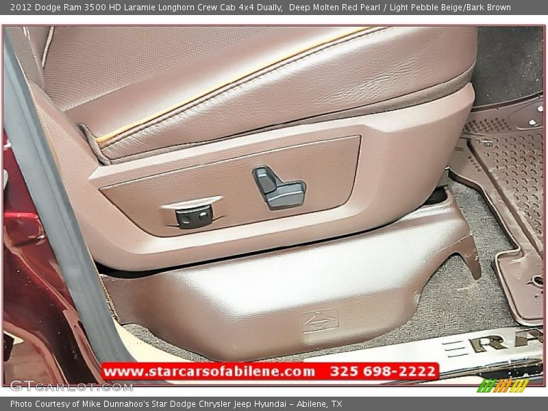 Deep Molten Red Pearl / Light Pebble Beige/Bark Brown 2012 Dodge Ram 3500 HD Laramie Longhorn Crew Cab 4x4 Dually