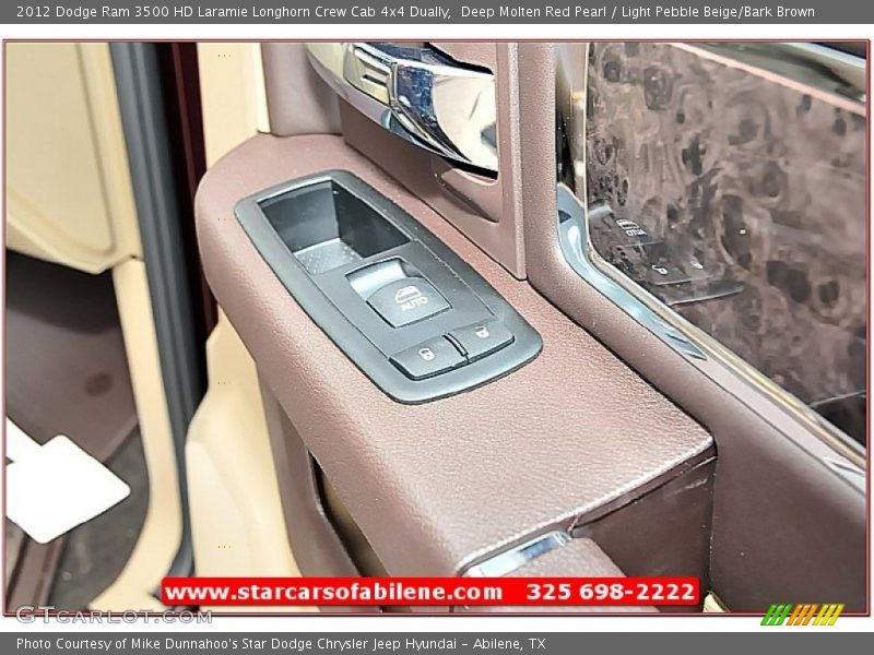Deep Molten Red Pearl / Light Pebble Beige/Bark Brown 2012 Dodge Ram 3500 HD Laramie Longhorn Crew Cab 4x4 Dually