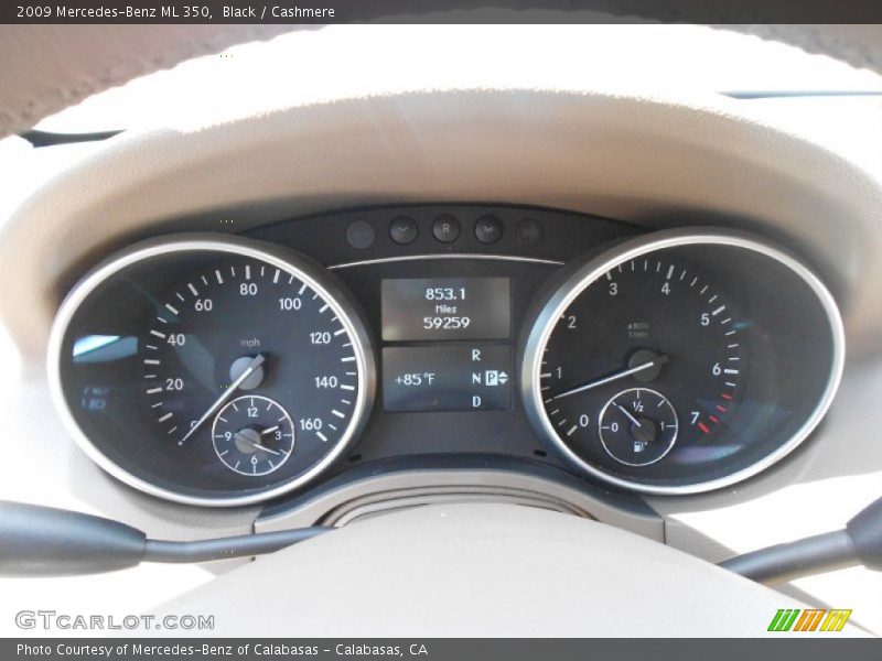 Black / Cashmere 2009 Mercedes-Benz ML 350