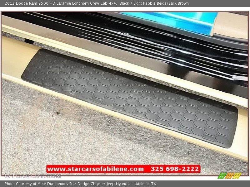 Black / Light Pebble Beige/Bark Brown 2012 Dodge Ram 2500 HD Laramie Longhorn Crew Cab 4x4