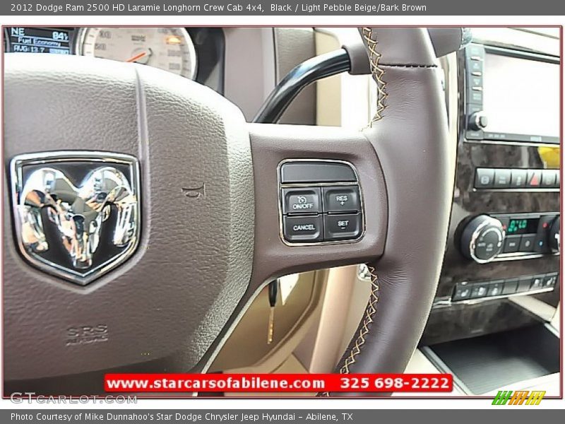 Black / Light Pebble Beige/Bark Brown 2012 Dodge Ram 2500 HD Laramie Longhorn Crew Cab 4x4