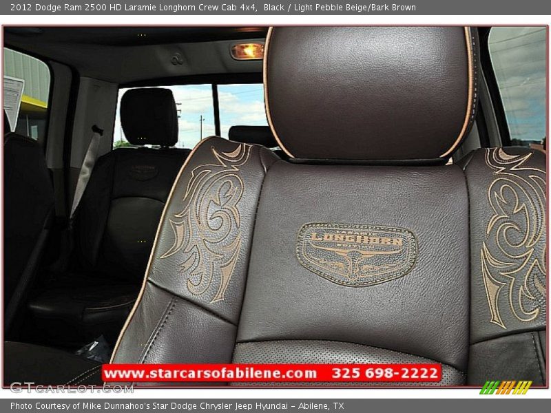 Black / Light Pebble Beige/Bark Brown 2012 Dodge Ram 2500 HD Laramie Longhorn Crew Cab 4x4