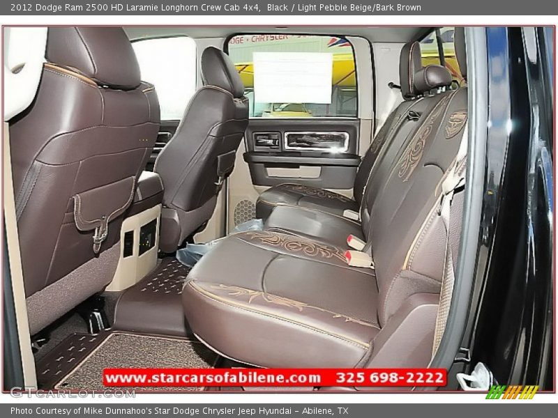 Black / Light Pebble Beige/Bark Brown 2012 Dodge Ram 2500 HD Laramie Longhorn Crew Cab 4x4
