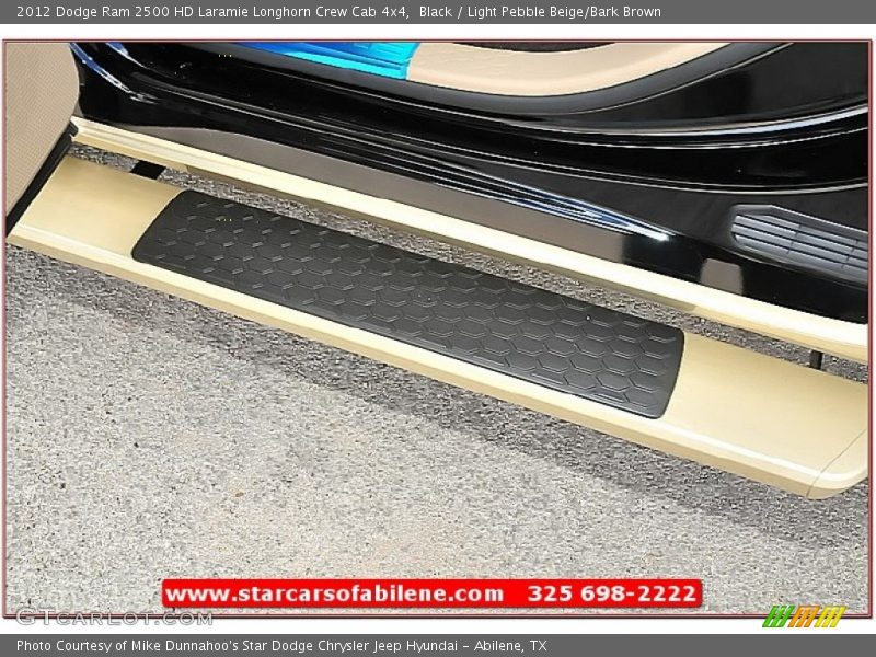 Black / Light Pebble Beige/Bark Brown 2012 Dodge Ram 2500 HD Laramie Longhorn Crew Cab 4x4