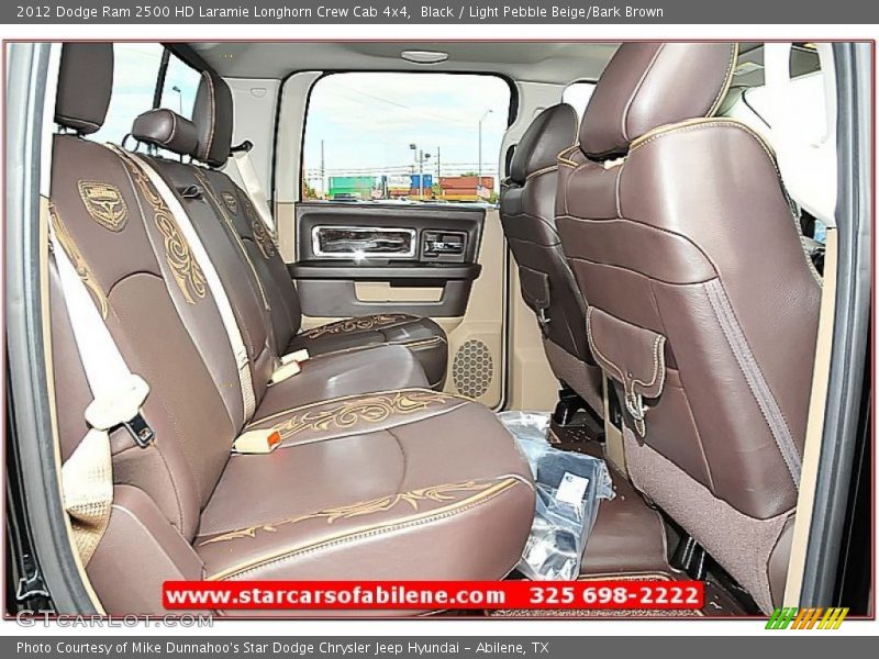 Black / Light Pebble Beige/Bark Brown 2012 Dodge Ram 2500 HD Laramie Longhorn Crew Cab 4x4