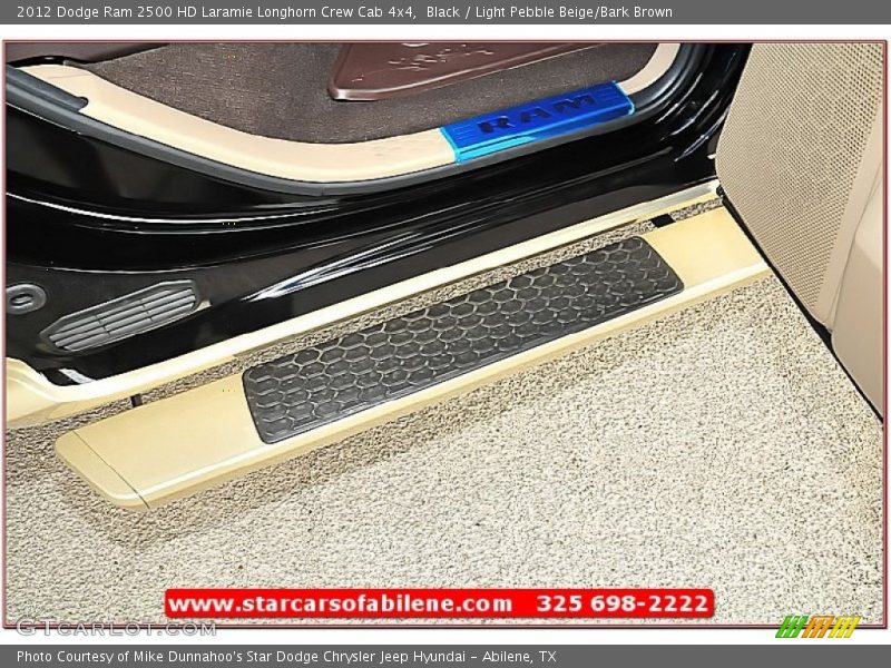 Black / Light Pebble Beige/Bark Brown 2012 Dodge Ram 2500 HD Laramie Longhorn Crew Cab 4x4