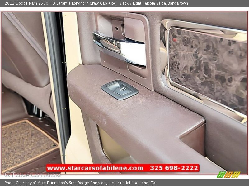 Black / Light Pebble Beige/Bark Brown 2012 Dodge Ram 2500 HD Laramie Longhorn Crew Cab 4x4