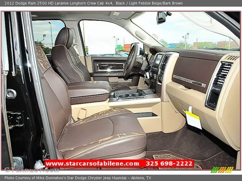 Black / Light Pebble Beige/Bark Brown 2012 Dodge Ram 2500 HD Laramie Longhorn Crew Cab 4x4