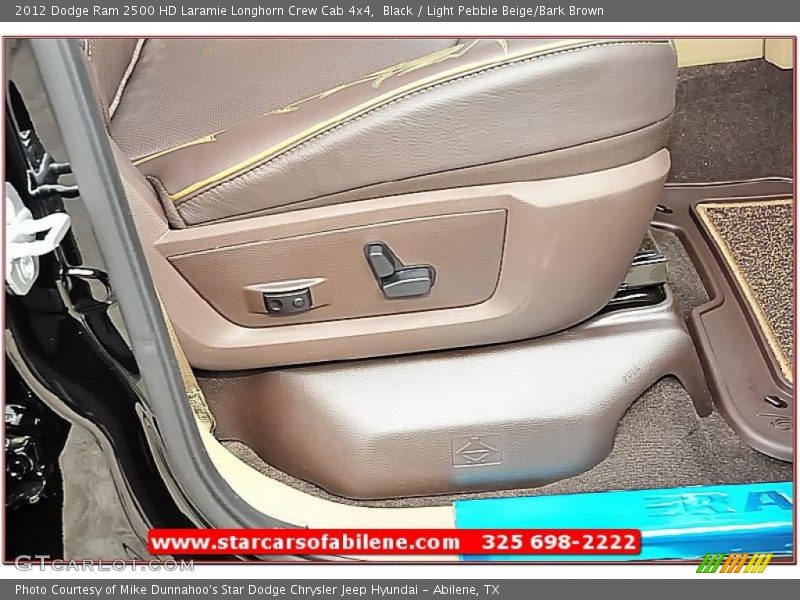 Black / Light Pebble Beige/Bark Brown 2012 Dodge Ram 2500 HD Laramie Longhorn Crew Cab 4x4