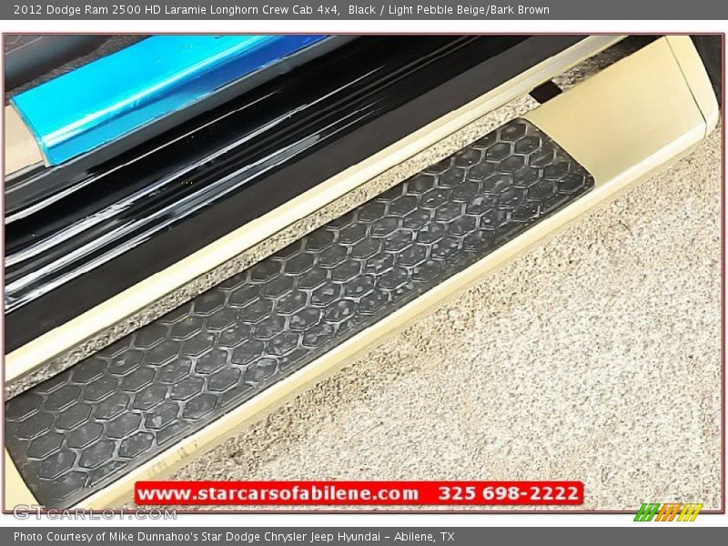 Black / Light Pebble Beige/Bark Brown 2012 Dodge Ram 2500 HD Laramie Longhorn Crew Cab 4x4