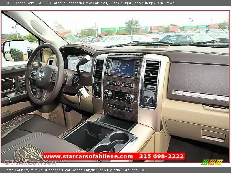 Black / Light Pebble Beige/Bark Brown 2012 Dodge Ram 2500 HD Laramie Longhorn Crew Cab 4x4