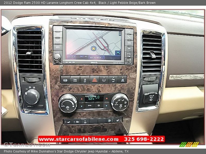 Black / Light Pebble Beige/Bark Brown 2012 Dodge Ram 2500 HD Laramie Longhorn Crew Cab 4x4