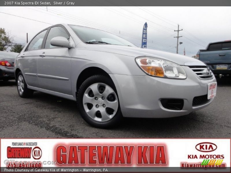 Silver / Gray 2007 Kia Spectra EX Sedan